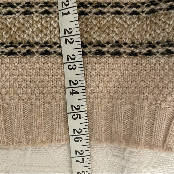 Vintage Oversized Crew Neck Striped Knit Beige Sweater - Picture 13 of 13